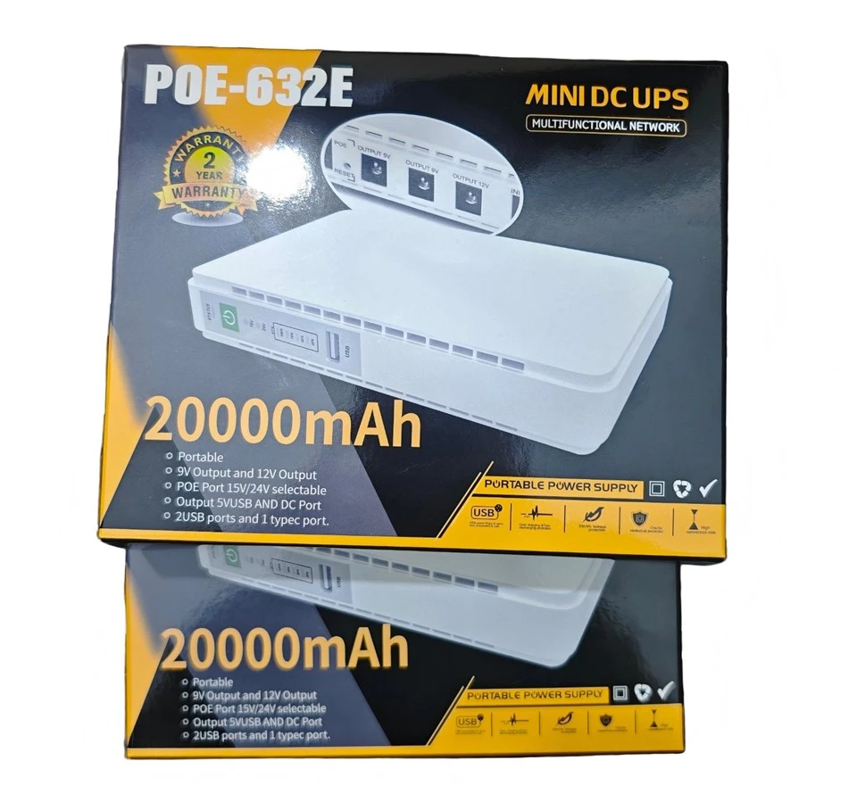 Mini DC UPS Uninterruptible Power Backup Supplies 36W Port 5V 9V 12V Poe USB 20000mAh Lithium Ion Battery Smart WiFi Router Modem Camera Mini UPS suppliers